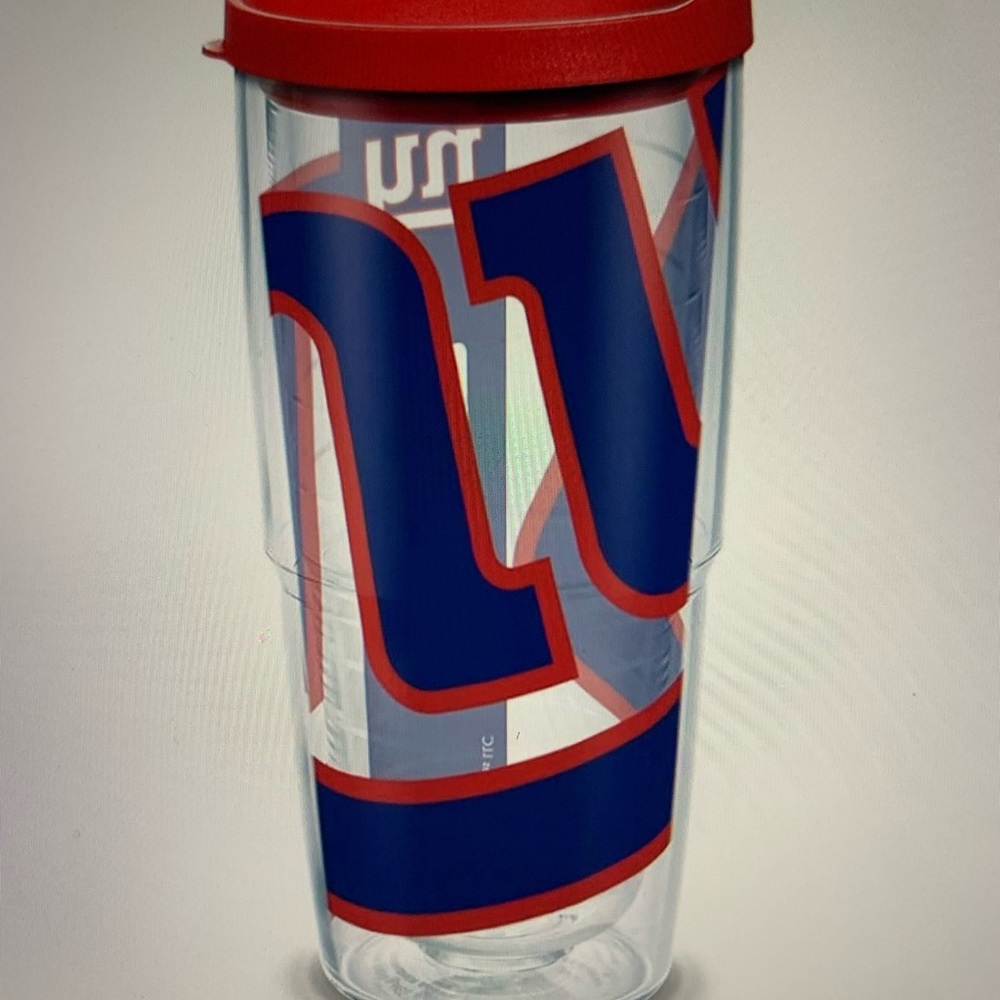 NFL NY Giants Red and Blue Tumbler with Lid